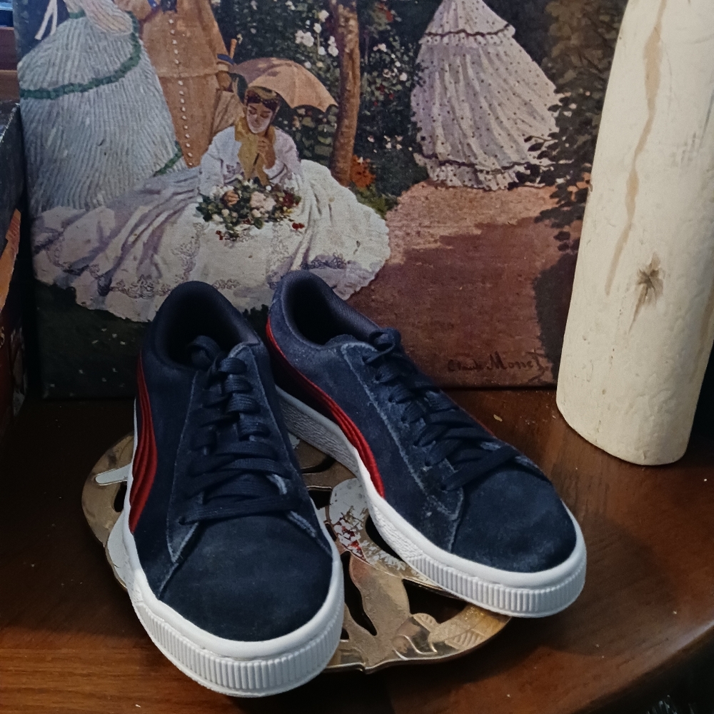 ππPUMA SUEDE LACEUP SNEAKER UNISEX SIZE 5C,NICE COLORS.π π - Picture 11 of 12